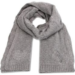 Szal MY TWIN - Sciarpa VA8P2U Grigio M 00082. Szare szaliki i chusty damskie My Twin, z materiału. W wyprzedaży za 289.00 zł.