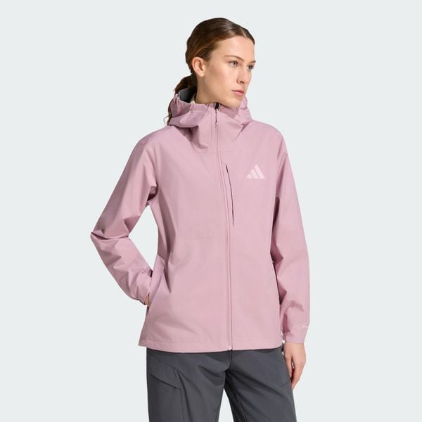 Kurtka przeciwdeszczowa Terrex Multi 2.5 Layer CLIMAPROOF. Fioletowe kurtki damskie Adidas, l, bez wzorów, z materiału, bez kaptura. Za 699.00 zł.