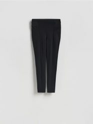 Legginsy z ozdobną taśmą - czarny. Czarne legginsy damskie Reserved, l, bez wzorów, z dzianiny. Za 89.99 zł.