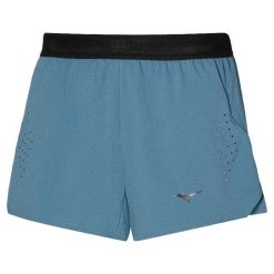 Szorty damskie Mizuno Tech Light 3.5. Niebieskie szorty sportowe damskie Mizuno, bez wzorów, sportowe, do biegania. Za 266.50 zł.