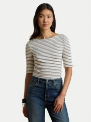LAUREN RALPH LAUREN Bluzka Judy 200P13919005 Kremowy Regular Fit. Białe bluzki damskie Lauren Ralph Lauren, xl, bez wzorów, z bawełny, bez kołnierzyka, bez ramiączek. Za 329.99 zł.