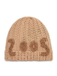 2005 Czapka Crocheted Beżowy. Brązowe rękawiczki damskie 2005, na zimę, bez wzorów, z materiału. Za 150.99 zł.