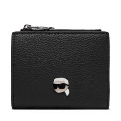 Portfel KARL LAGERFELD. Czarne portfele damskie KARL LAGERFELD, bez wzorów. Za 429.99 zł.