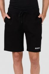 GUESS Czarne męskie spodenki Mickey Short, Rozmiar XXL. Czarne szorty męskie Guess, l, z aplikacjami. W wyprzedaży za 169.99 zł.