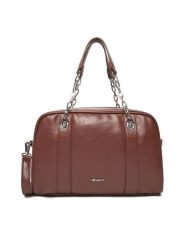 JENNY Torebka C-JEN-L-008-08 Brązowy. Brązowe torebki do ręki damskie Jenny, bez wzorów, z materiału, bez dodatków. Za 129.99 zł.