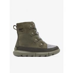 Buty zimowe damskie Sorel Explorer Next Joan WP. Brązowe obuwie sportowe damskie Sorel, na zimę, trekkingowe. W wyprzedaży za 489.00 zł.
