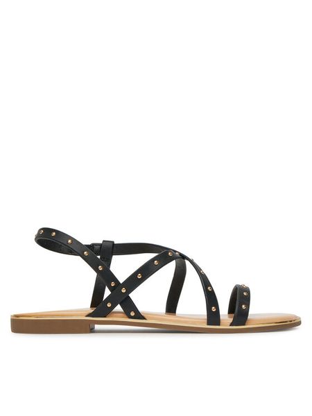ONLY Shoes Sandały Onlmari-4 Pu Studs 15342339 Czarny. Czarne sandały damskie ONLY Shoes, bez wzorów, ze skóry, bez obcasa, na płaskiej podeszwie, bez zapięcia. Za 89.99 zł.