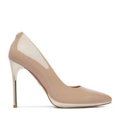 Szpilki Nine West. Brązowe szpilki damskie Nine West, bez wzorów, bez obcasa, bez zapięcia. Za 289.99 zł.