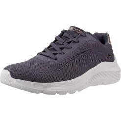 Buty SKECHERS BOBS SQUAD WAVES CURRENT Niebieski. Niebieskie obuwie sportowe damskie Skechers, bez wzorów, z tkaniny, do biegania. Za 247.99 zł.