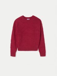 Mayoral Sweter 7303 Czerwony Regular Fit. Czerwone swetry dla dziewczynek Mayoral, bez wzorów, z syntetyku, bez kołnierzyka, bez ramiączek, bez kaptura. Za 79.99 zł.