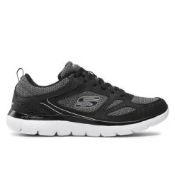 Buty na co dzień na trening męskie SKECHERS SUMMITS SOUTH skóra. Czarne buty sportowe męskie Skechers, ze skóry, bez zapięcia, na fitness i siłownię. Za 159.00 zł.