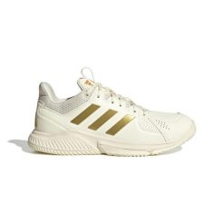 Damskie buty halowe adidas Court Flight. Białe obuwie sportowe damskie Adidas, bez wzorów, z materiału, do piłki ręcznej. Za 362.00 zł.