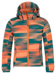 Dziewczęca kurtka softshell Kilpi RAVIA-J. Brązowe kurtki i płaszcze dla dziewczynek Kilpi, na jesień, bez wzorów, z materiału, długie, z kapturem. Za 189.67 zł.