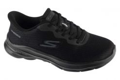 Buty sportowe Sneakersy damskie, Slip-Ins: GO Walk 8 - Nadia. Czarne obuwie sportowe damskie Skechers, bez wzorów, z materiału, trekkingowe. Za 399.99 zł.