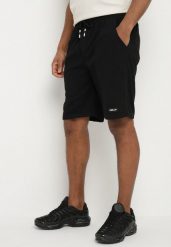 Czarne Szorty w Stylu Bermudów Ozdobione Sznurkami Ulianiella. Czarne szorty męskie Born2be, na lato, l, bez wzorów, klasyczne. Za 44.99 zł.