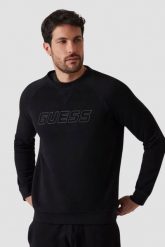 GUESS Czarna męska bluza New Aldwin, Rozmiar L. Czarne bluzy męskie Guess, l, z aplikacjami, bez kaptura. W wyprzedaży za 185.99 zł.