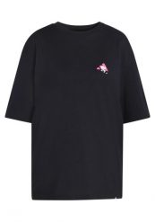 Damska koszulka z nadrukiem adidas Soft Side. Czarne t-shirty damskie Adidas, l, bez wzorów, z bawełny, bez kołnierzyka. Za 134.50 zł.