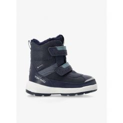 Buty zimowe dla chłopca Viking Footwear Play Reflex Warm GTX 2V. Niebieskie buty zimowe chłopięce Viking, bez wzorów, bez zapięcia. Za 298.99 zł.