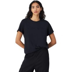 Koszulka damska Champion SS Tee 117650. Czarne t-shirty damskie Champion, l, z aplikacjami, z bawełny, klasyczne, bez kołnierzyka. Za 85.00 zł.