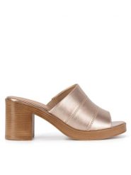 Lasocki Klapki RST-KSENIA-01 Złoty. Żółte klapki damskie Lasocki, bez wzorów, z materiału, bez obcasa. Za 169.99 zł.