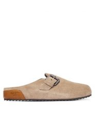 Pepe Jeans Klapki Corby Clog W PLS900001 Beżowy. Brązowe klapki damskie Pepe Jeans, bez wzorów, z jeansu, bez obcasa. Za 259.99 zł.