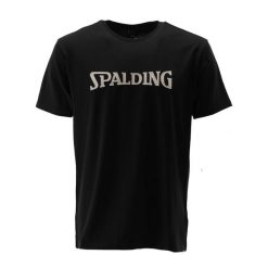 Koszulka Spalding Logo. Czarne koszulki sportowe męskie Spalding, bez wzorów, bez kołnierzyka, bez ramiączek, do koszykówki. Za 183.00 zł.