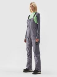 4F Spodnie snowboardowe z szelkami membrana 15000 damskie - szare M. Szare spodnie materiałowe damskie 4f, l, bez wzorów, z tkaniny. Za 799.99 zł.