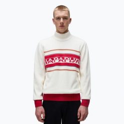 Sweter męski Napapijri D-Sardona. Brązowe swetry przez głowę męskie Napapijri, m, bez wzorów, bez kołnierzyka. Za 559.99 zł.