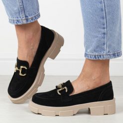 Czarne skórzane mokasyny damskie Filippo Dp6100/24. Czarne mokasyny damskie Filippo, z nubiku, eleganckie. Za 199.00 zł.
