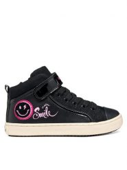 Geox Sneakersy J Kalispera Girl J744GI 5402 C0922 D Czarny. Czarne buty sportowe dziewczęce Geox, bez wzorów, ze skóry, bez zapięcia. Za 319.99 zł.