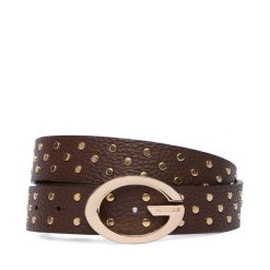Pasek Damski Guess. Brązowe paski damskie Guess, z aplikacjami. Za 255.99 zł.