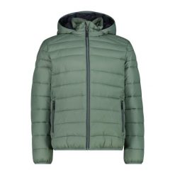 Kurtka z kapturem CMP Snaps. Zielone kurtki sportowe męskie CMP, m, bez wzorów, z puchu, narciarskie. Za 490.90 zł.