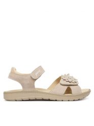 Primigi Sandały 1385200 D Beżowy. Brązowe sandały dziewczęce Primigi, ze skóry, bez zapięcia. Za 249.99 zł.