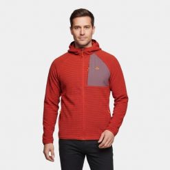 Bluza polarowa męska z kapturem Alpinus Ruen. Czerwone bluzy męskie Alpinus, na lato, m, bez wzorów, z elastanu, z kapturem. Za 179.00 zł.