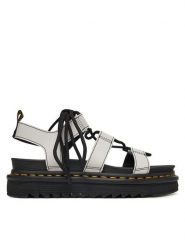 Dr. Martens Sandały Nartilla DM31617020 Szary. Szare sandały damskie Dr. Martens, bez wzorów, ze skóry, bez obcasa, na płaskiej podeszwie, bez zapięcia. Za 599.99 zł.