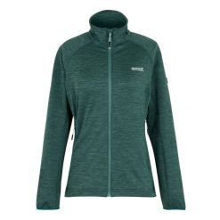 Odzież Izolacyjna Damska Pełen Suwak Harpten. Zielona kurtki sportowe damskie Regatta, na zimę, bez wzorów, bez kaptura, trekkingowe. Za 93.99 zł.