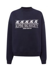 Another Cotton Lab Bluza - Alpine Ski Society Kobiety niebieski, XL. Niebieskie bluzy damskie Another Cotton Lab, xl, bez wzorów, z bawełny, bez kaptura. Za 229.95 zł.