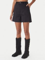 G-Star Raw Szorty materiałowe D29089-5126 Czarny Regular Fit. Czarne szorty damskie G-Star Raw, bez wzorów, z bawełny, retro. Za 349.99 zł.