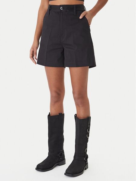 G-Star Raw Szorty materiałowe D29089-5126 Czarny Regular Fit. Czarne szorty damskie G-Star Raw, bez wzorów, z bawełny, retro. Za 314.99 zł.