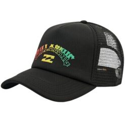 Czapka z daszkiem męska Billabong Podium Trucker. Czarne czapki i kapelusze męskie Billabong, na lato, bez wzorów, z materiału, sportowe. Za 87.99 zł.