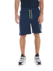 Szorty z zamek błyskawiczny na co dzień na siłownię. Niebieskie krótkie spodenki sportowe męskie LEONE 1947 APPAREL, m, bez wzorów, na fitness i siłownię. Za 105.21 zł.
