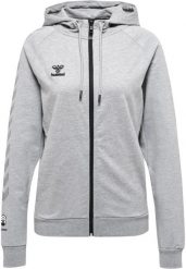 Damska bawełniana bluza z kapturem zapinana na zamek Hummel Move Grid. Szare bluzy damskie Hummel, xs, bez wzorów, z bawełny, z kapturem, na fitness i siłownię. Za 288.80 zł.