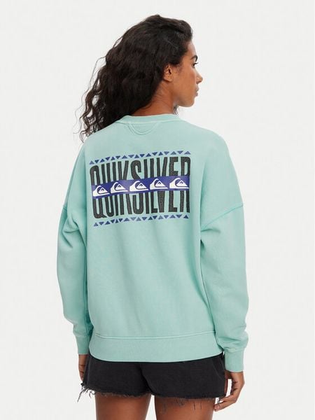 Quiksilver Bluza EQWFT03179 Błękitny Oversize. Niebieskie bluzy damskie Quiksilver, m, bez wzorów, z bawełny, bez kaptura. Za 187.99 zł.