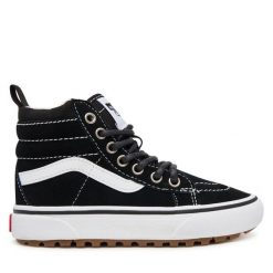 Sneakersy Vans. Czarne trampki i tenisówki chłopięce Vans, bez wzorów, bez zapięcia. Za 269.99 zł.