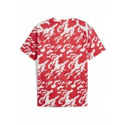 Męska koszulka przedmeczowa AC Milan PUMA White For All Time Red. Białe koszulki sportowe męskie Puma, m, bez wzorów, bez kołnierzyka, bez ramiączek, do piłki nożnej. Za 289.00 zł.