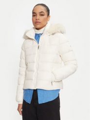 Tommy Hilfiger Kurtka puchowa WW0WW43520 Écru Regular Fit. Kurtki damskie Tommy Hilfiger, xl, bez wzorów, z puchu, bez kaptura. Za 909.99 zł.