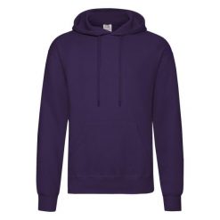 Męska Klasyczna Bluza Z Kapturem. Fioletowe bluzy męskie Fruit of the Loom, m, bez wzorów, z kapturem. Za 81.99 zł.