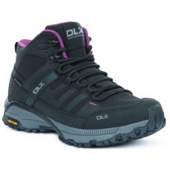 Dlx Riona - Damskie buty turystyczne Dlx w kolorze czarnym. Czarne trekkingi damskie Trespass, trekkingowe. Za 529.99 zł.