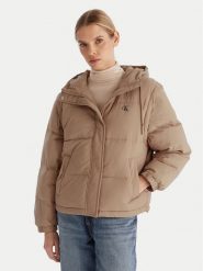 Calvin Klein Jeans Kurtka puchowa LV044D522G Beżowy Regular Fit. Brązowe kurtki damskie Calvin Klein Jeans, s, bez wzorów, z jeansu, bez kaptura. Za 1,299.00 zł.