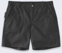 Spodenki Carhartt Rugged Flex Canvas Black. Brązowe krótkie spodenki sportowe męskie Carhartt, m, bez wzorów. Za 227.56 zł.